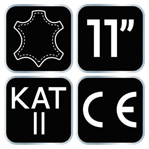 Munkakesztyű, 2122x, kecske bőr, tépőzáras 11", ce