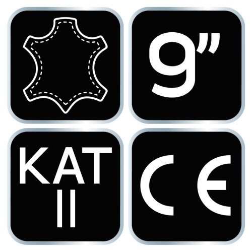 Munkakesztyű, 2122X, kecske bőr, tépőzáras 9", CE