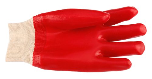 Munkakesztyű, pamut,vegyszerálló, PVC bevonattal, 3121X, 10"