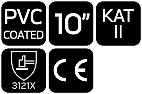 Munkakesztyű, pamut,vegyszerálló, PVC bevonattal, 3121X, 10"