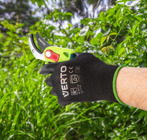 Munkakesztyű, kertész kesztyű, pu bevonat, 11", légáteresztő felsőrész