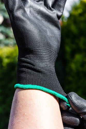 Munkakesztyű, kertész kesztyű, pu bevonat, 11", légáteresztő felsőrész