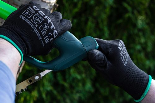 Munkakesztyű, kertész kesztyű, pu bevonat, 11", légáteresztő felsőrész