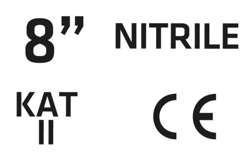 Kertész kesztyű, nitril bevonat, 8", légáteresztő felsőrész