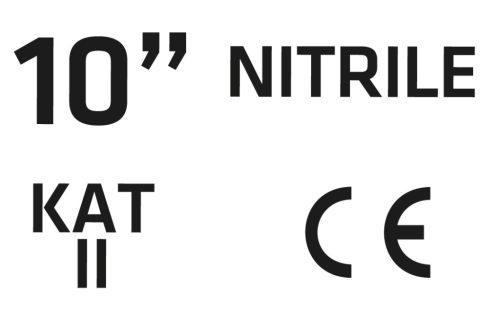 Kertész kesztyű, nitril bevonat, 10", légáteresztő felsőrész