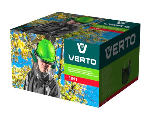 Védősisak 3az1-ben, fülvédővel, hálós pajzzsal