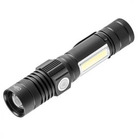   Zseblámpa, tölthető, 2 funkciós, USB, 800lum CREE T6 LED, 10W