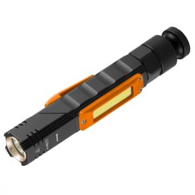   Zseblámpa, tölthető, 2 funkciós USB 300lum, CREExPE + COB LED, 3W
