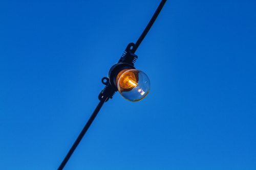 Kerti fényfüzér, 20m, 22db E27 led ízzóval, 230V