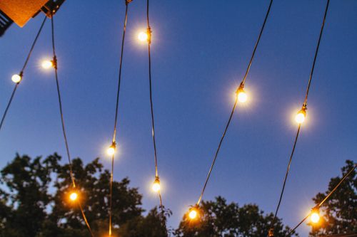 Kerti fényfüzér, 20m, 22db E27 led ízzóval, 230V