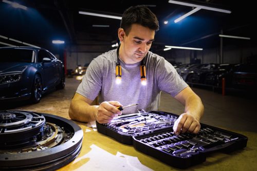 Nyaklámpa, munkalámpa, 2-2W, 3.7 V akkumulátor, 300lm, levehető lámpák