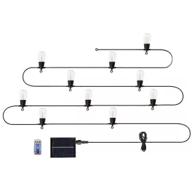   Kerti fényfűzér, napelemes, 6.5m, 10db LED, távirányító
