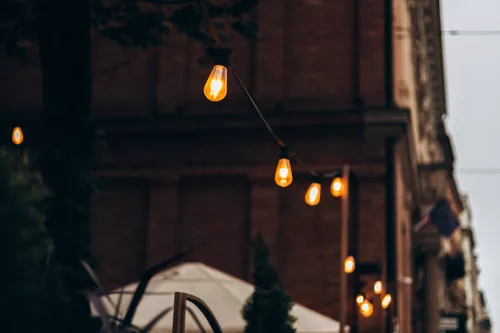 Kerti fényfűzér, napelemes, 6.5m, 10db LED, távirányító