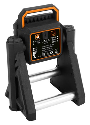 Reflektor, akkus, álló, teleszkópos lábbal, 3000lum