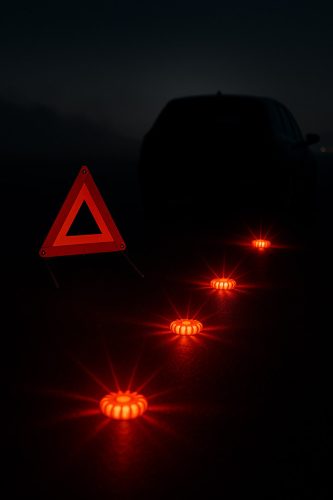 Elakadásjelző lámpa, 12+3 LED, 5 világítási funkció