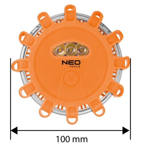 Elakadásjelző lámpa, 12+3 LED, 5 világítási funkció