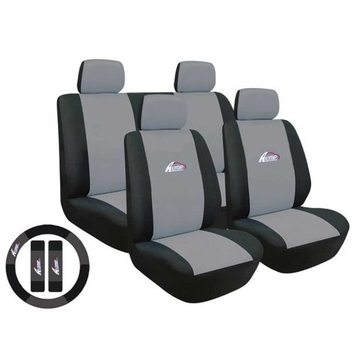 4Cars univerzális, osztható, üléshuzat készlet, fekete-szürke