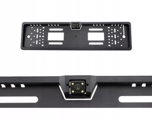 Rendszámtábla keretbe integrált HD 720p tolatókamerával - 12V