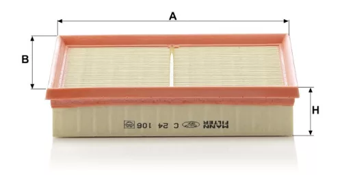 Levegőszűrő Mann Filter C 24 106