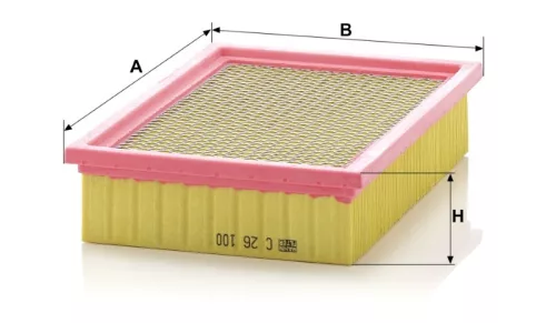 Levegőszűrő Mann Filter C 26 100