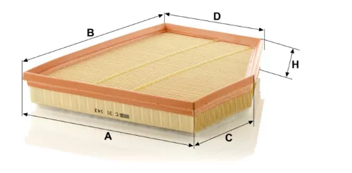 Levegőszűrő Mann Filter C 31 143