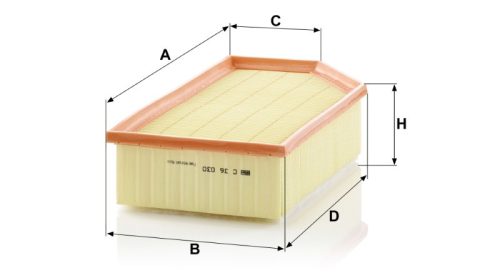 Levegőszűrő Mann Filter C 36 030