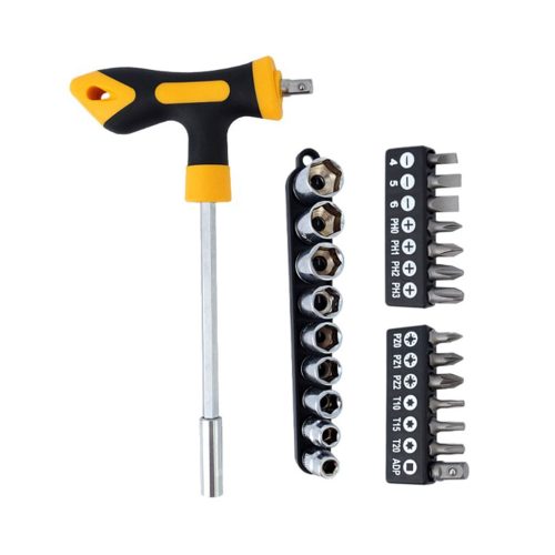 T24 Csavarhúzó, adapter CM86190, 13 bit és 9 aljzat mellékelve