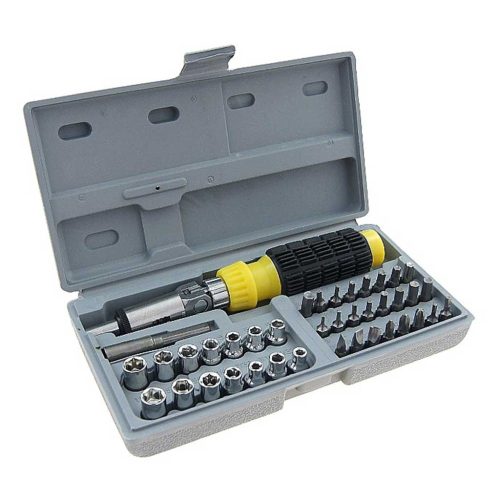 Csavarhúzó készlet CM86199,bitekkel és foglalatokkal, 41db