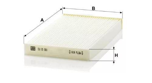 Utastér - Kabin szűrő Mann Filter CU 15 001