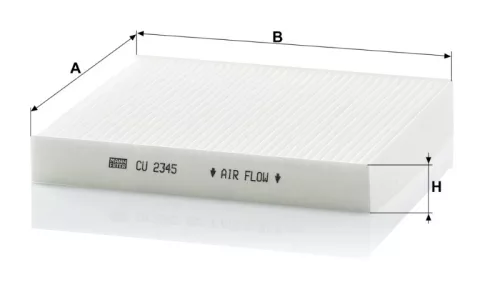 Utastér - Kabin szűrő Mann Filter CU 2345