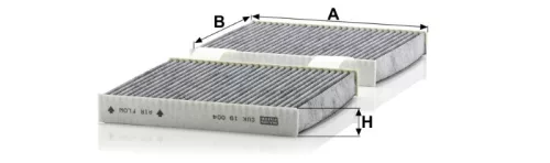 Utastér - Kabin szűrő Mann Filter CUK 19 004