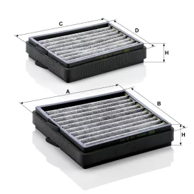 Utastér - Kabin szűrő Mann Filter CUK 20 000-2