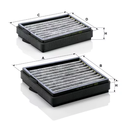 Utastér - Kabin szűrő Mann Filter CUK 20 000-2