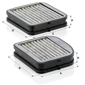 Utastér - Kabin szűrő Mann Filter CUK 22 000-2