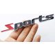 Autós króm logó - Sports felirattal