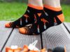 Munkazokni, 80% pamut, szerszám mintás 43-46, narancs/fekete, neo