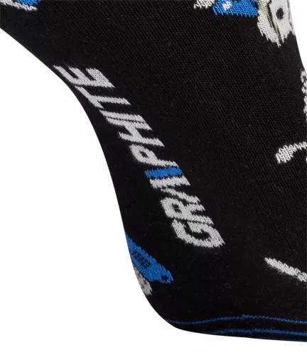 Munkazokni, 80% pamut, szerszám mintás 39-42, kék/fekete, graphite