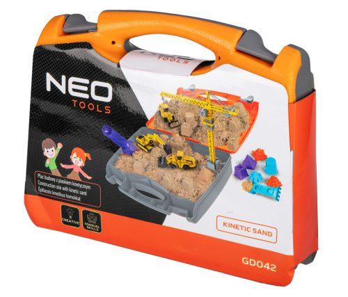 Játékszett építőipari gépekkel, kofferben