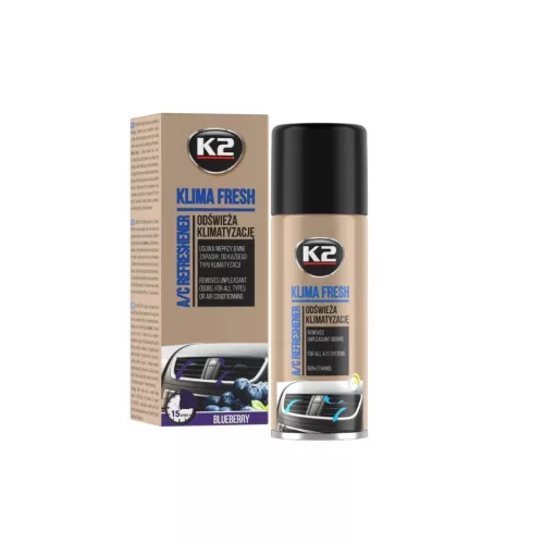K2 K222BB Klíma Fresh Blueberry, Klímatisztító bomba, áfonya illat, 150ml