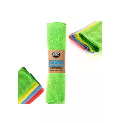 K2 K710 Microfiber Cloths Set, törlőkendő mikroszálas textil, 30x35cm, (4db)