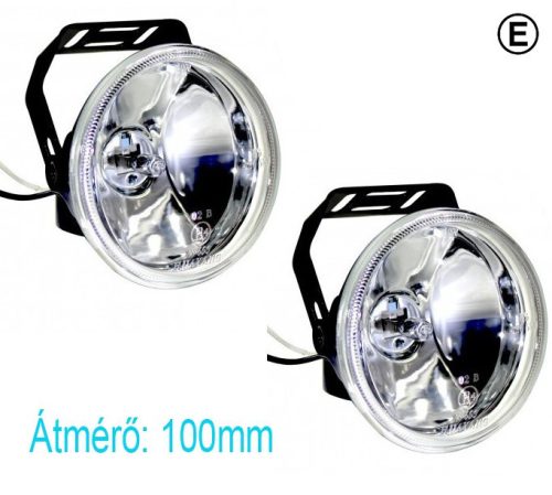 Kerek 100mm ködlámpa "E" jeles  (KL-HY-048A)