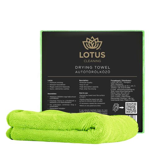 Lotuscleanig-Autótörölköző zöld - 600 gsm