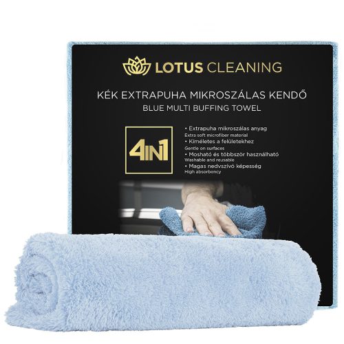 Lotuscleanig-Extra puha mikroszálas kendő kék - 400 gsm