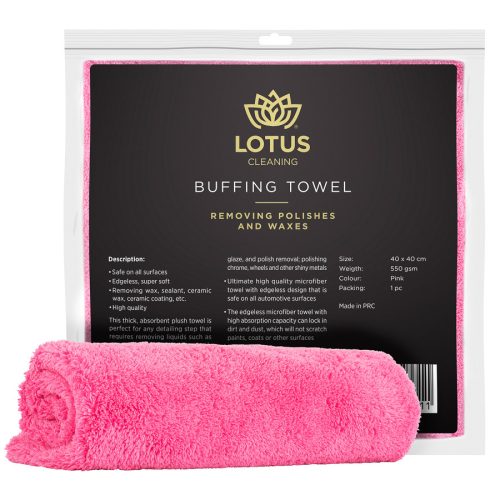 Lotuscleanig-Extra puha mikroszálas kendő pink - 550 gsm