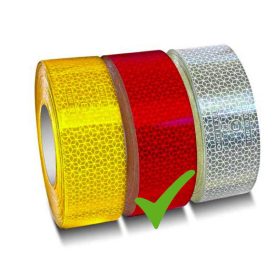   36091 Fényvisszaverő szalag - “E” jeles - piros - 45m*5cm
