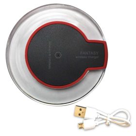   Fantasy Qi vezeték nélküli indukciós univerzális töltő, piros