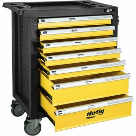   Notig Tools N4001 szerszámkocsi – 7 fiókos, 156 részes, professzionális műhelykocsi