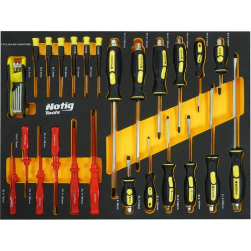 Notig Tools N4001 szerszámkocsi – 7 fiókos, 156 részes, professzionális műhelykocsi