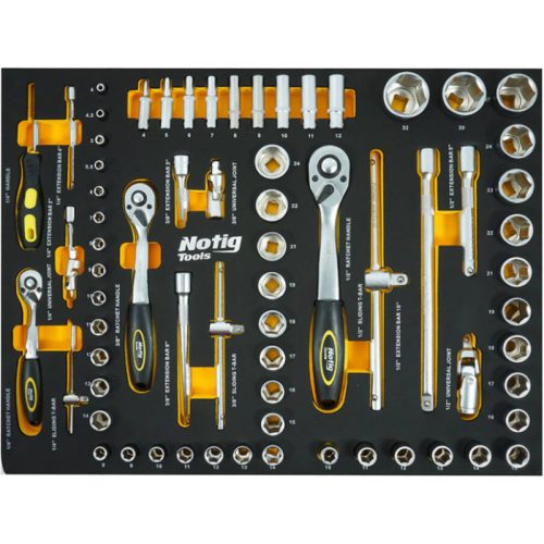 Notig Tools N4001 szerszámkocsi – 7 fiókos, 156 részes, professzionális műhelykocsi