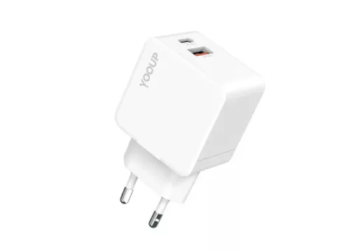 YOOUP 30W Dupla hálózati töltő (USB/TYPE-C)